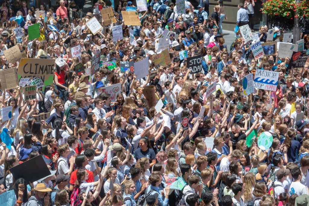 Schools strike for Climate crowd shot