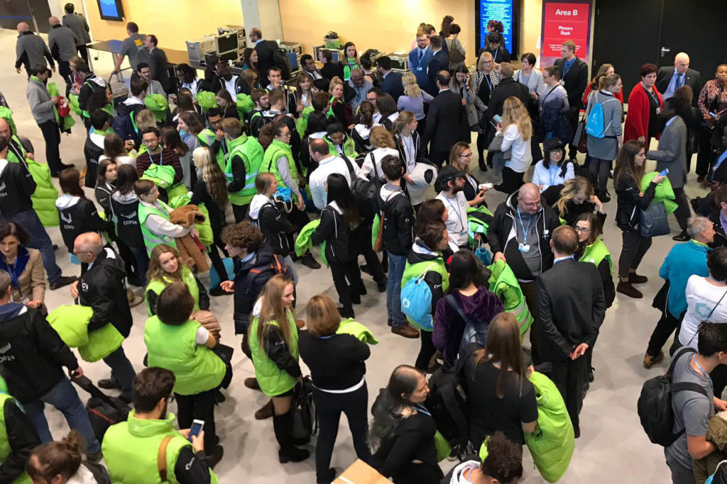 Crowds at COP24 in Katowice, poland