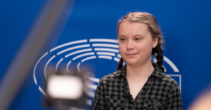 Greta Thunberg at the European Parliament