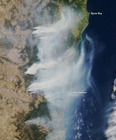 NSW smoke from space