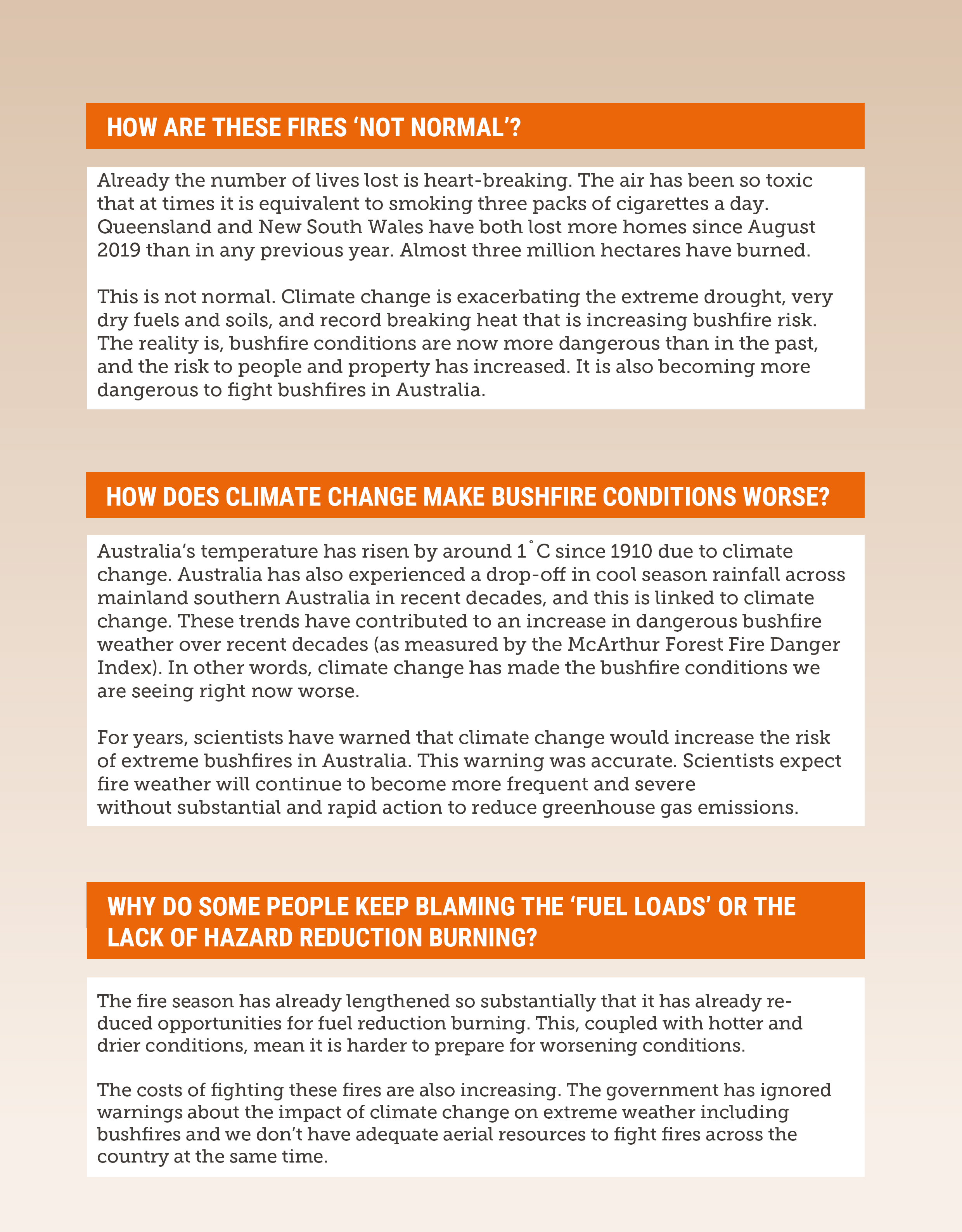 Explaining bushfire and climate change guide - page 2