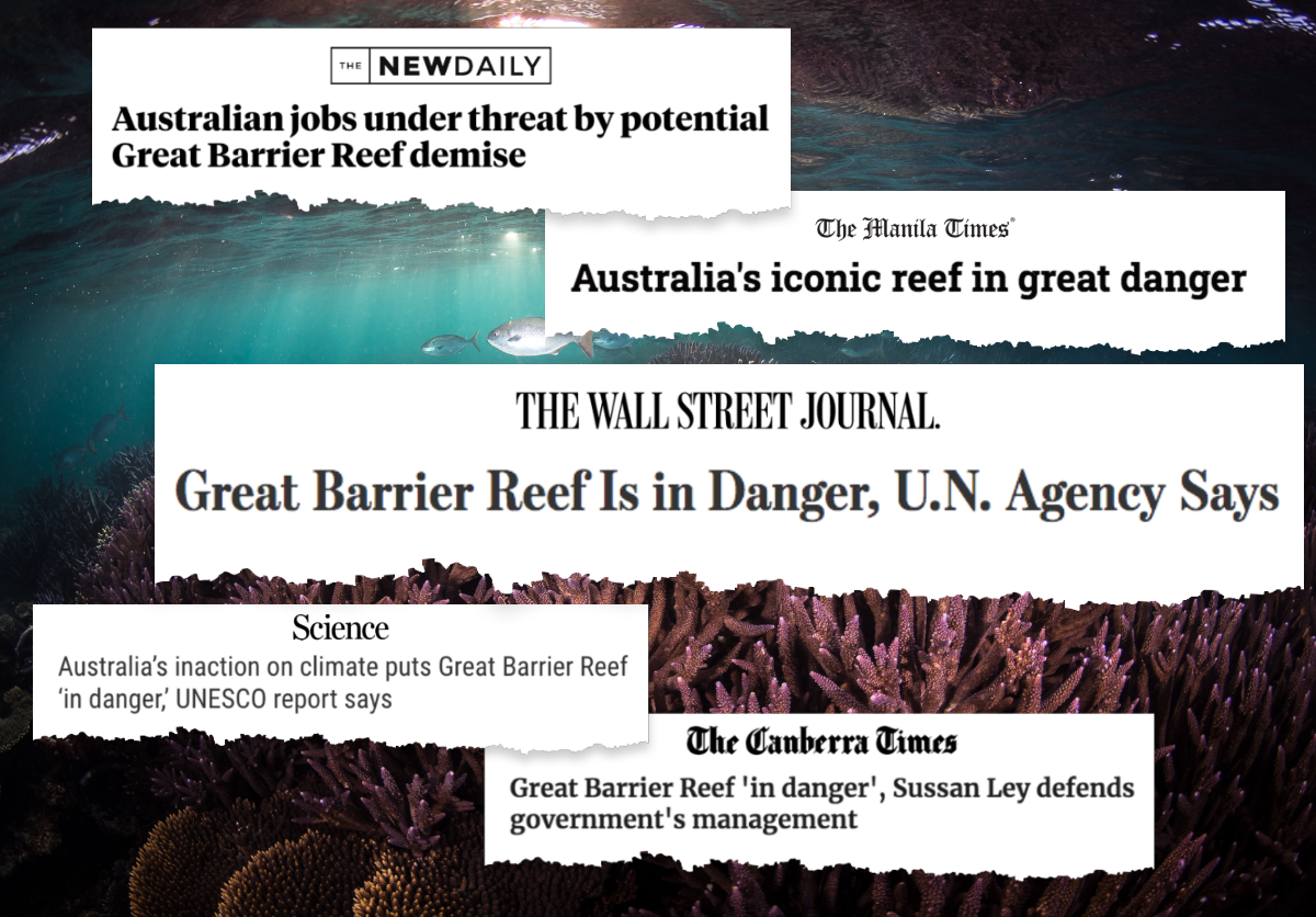 Media clippings Reef Unesco coverage Header