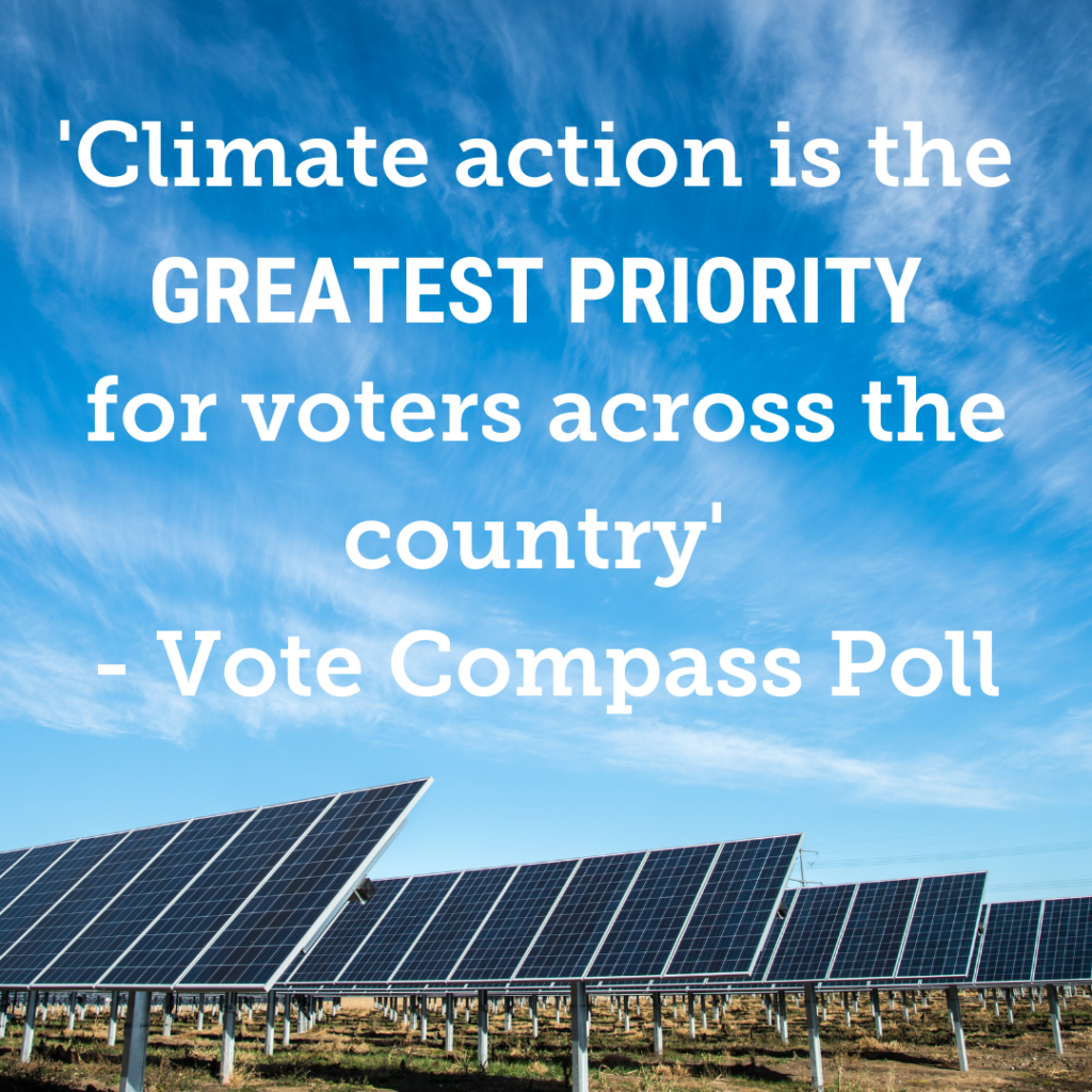 'Climate action is the greatest priority for voters across the country - Vote Compass Poll