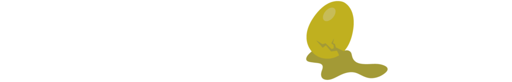 Logo featuring the words 'Dirty Dozen' with a green egg oozing rotten yolk