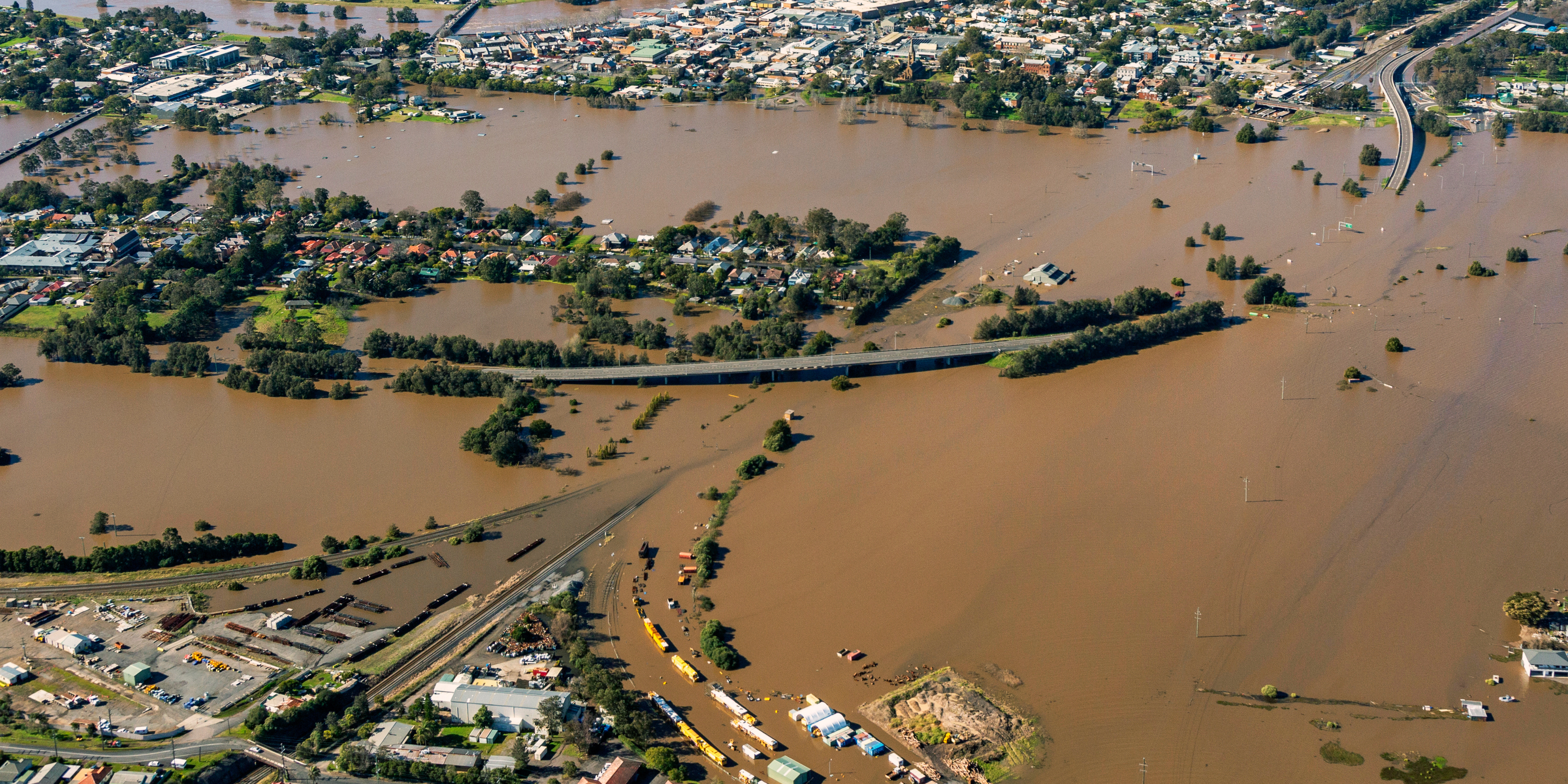 flooded town in Australia